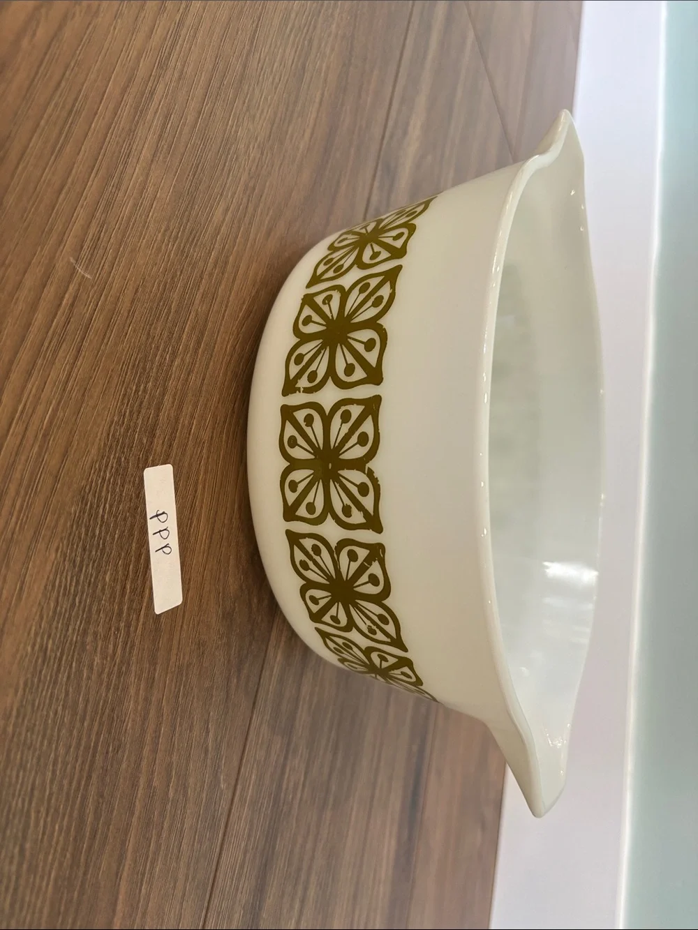 Pyrex Verde Square Flower 475